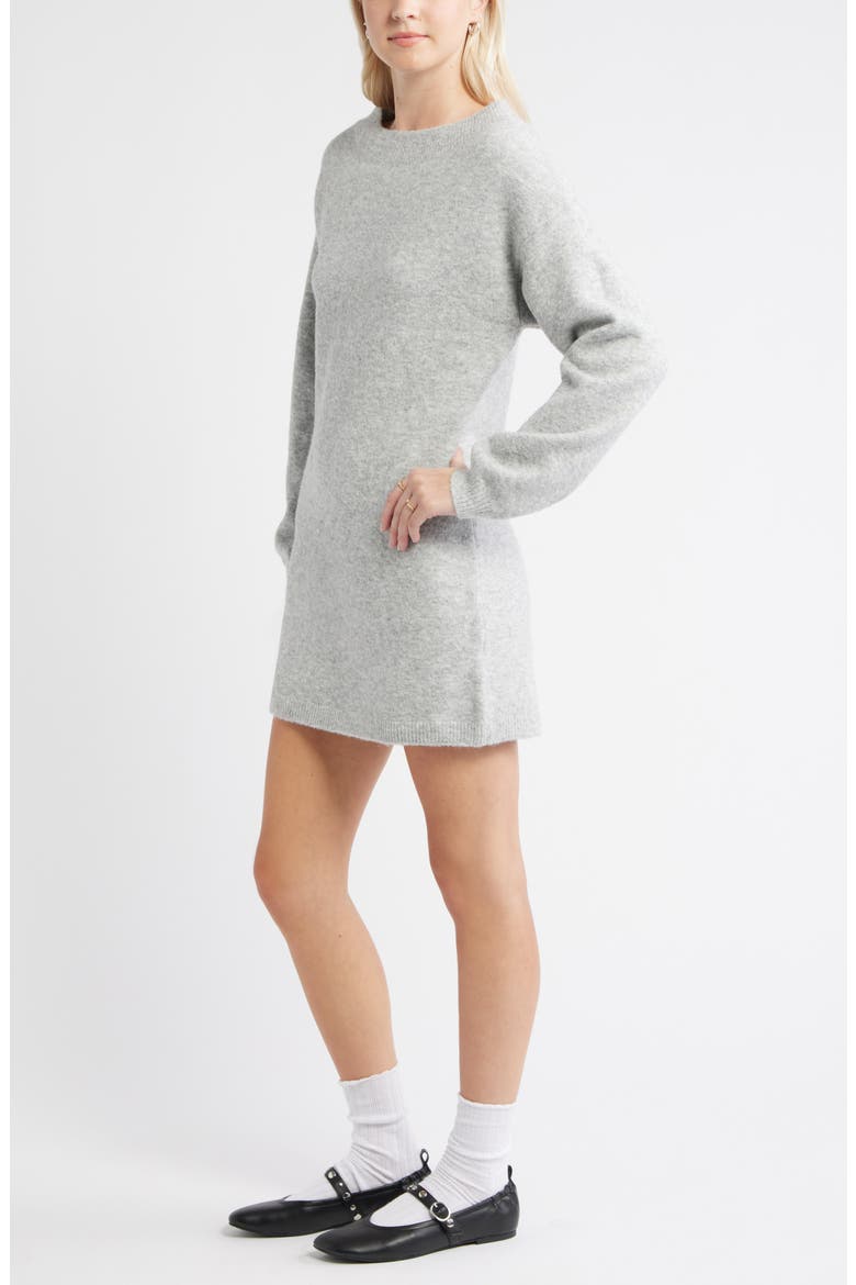 Sweater Minidress, Alternate, color, GREY SOFT HEATHER