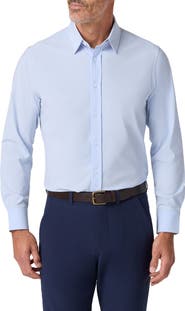 Mizzen+Main Men's Leeward Trim Fit Solid Performance Button-Up Shirt