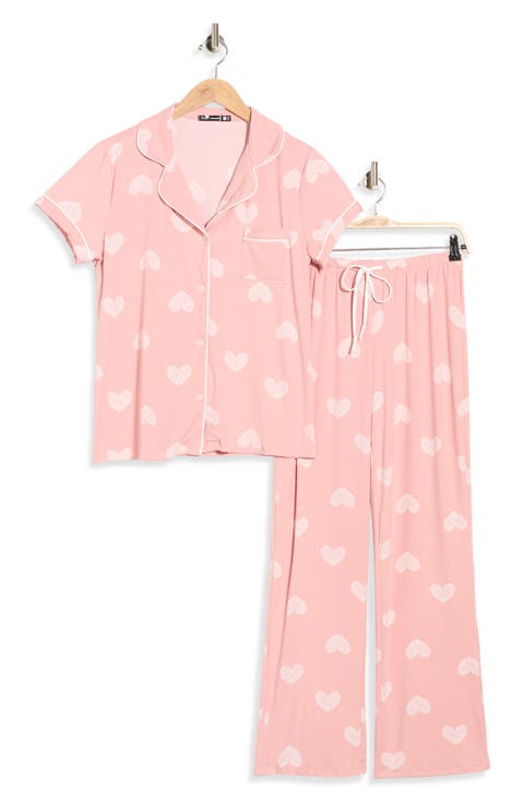 Ginnie Heart Print Pants Pajamas