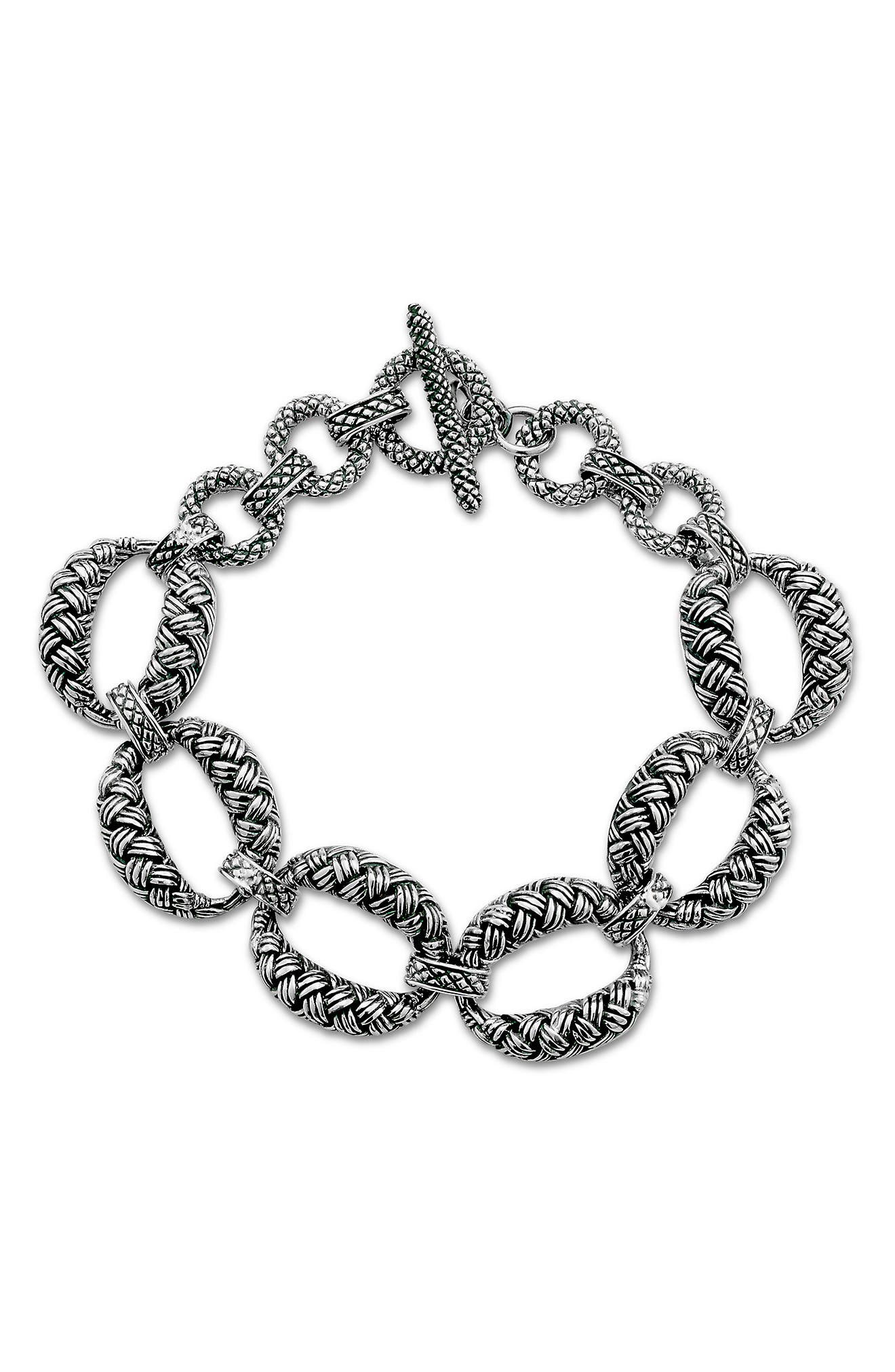 SAMUEL B. Sterling Silver Oval Link Bracelet