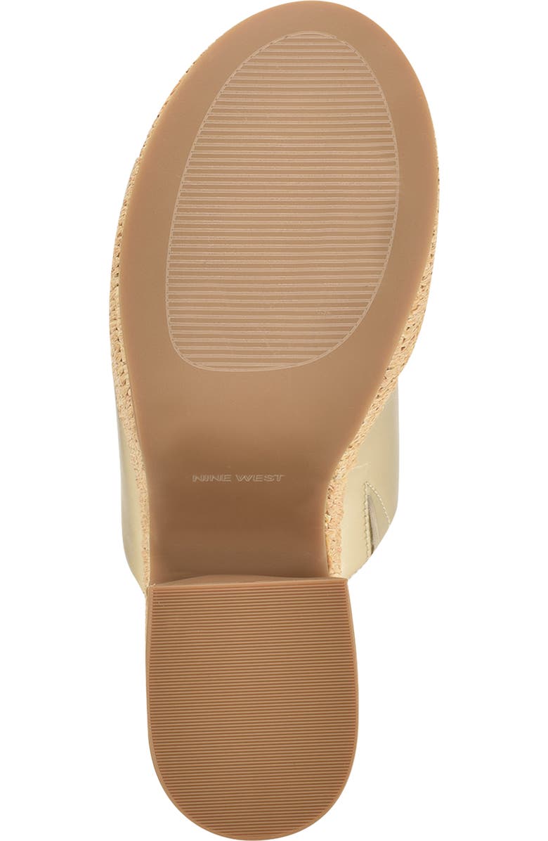 Nine West Olley Platform Slide Sandal, Alternate, color, Gold 710