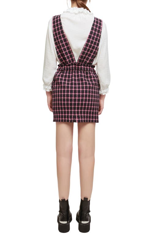 Maje Womens Roses Ritrite Checked Strap Woven Mini Dress 10 In Multi
