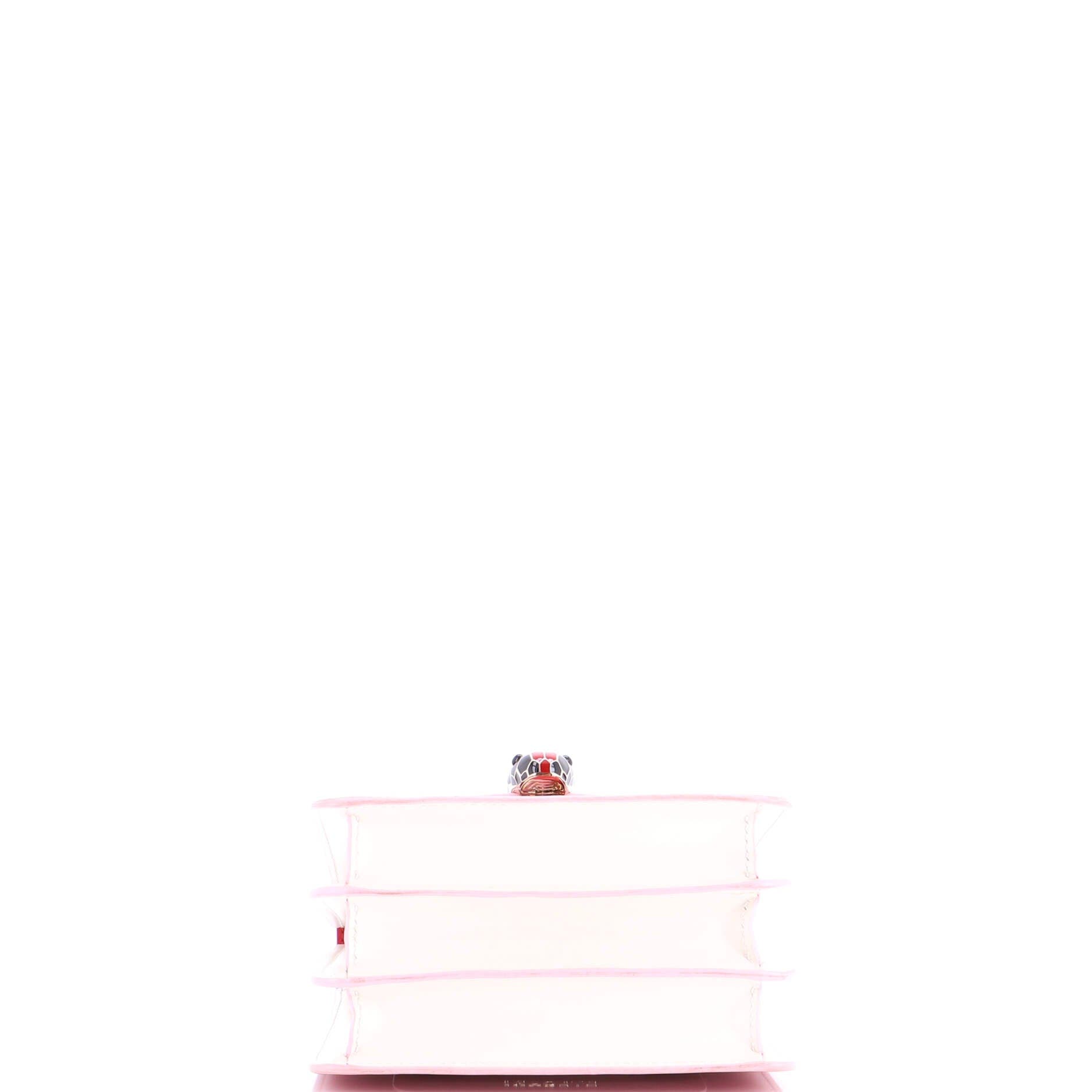 Serpenti Forever Dangle Top Handle Bag Leather Small, Alternate, color, Red