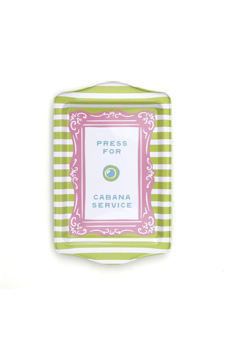 Jollity & Co. Witty Sayings Metal Trinket Trays, Main, color, Press For Cabana Service