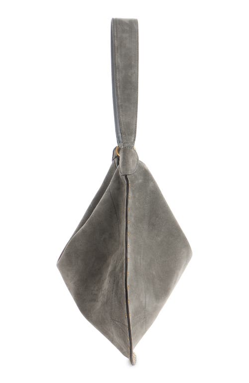 Isabel Marant Oskan Suede Hobo Bag In Gray
