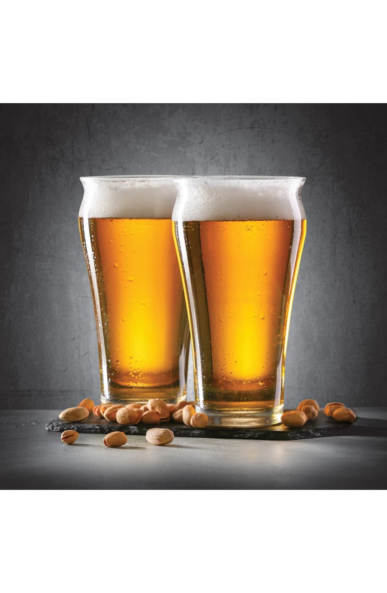 FINAL TOUCH Brewhouse Beer Glass - Set of 4 - 17 oz, Alternate, color, Clear