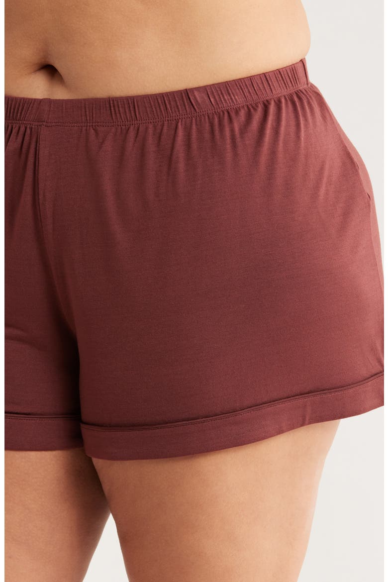 Moonlight Eco Short Pajamas, Alternate, color, BROWN RAISIN