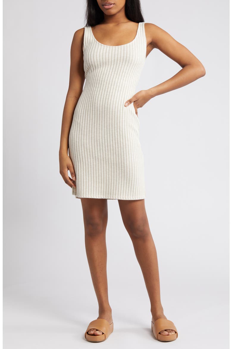 Sea of Dreams Rib Minidress, Main, color, NATURAL