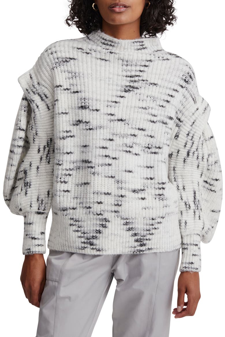 Belgrave Knit Sweater, Main, color, EGRET/ CHARCOAL