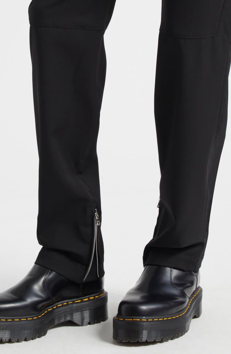 JKEEFER Moto Wool Pants, Alternate, color, Black