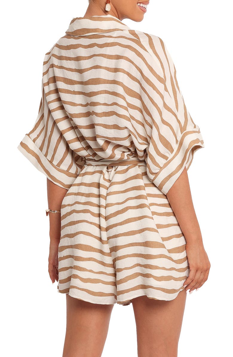 Petal & Pup Peppiatt Stripe Romper, Alternate, color, 