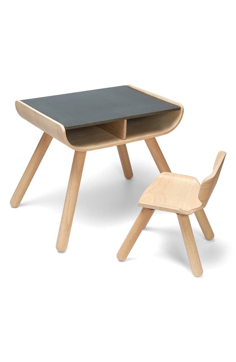 PlanToys<sup>®</sup> Chalkboard Table & Chair, Main, color, Brown