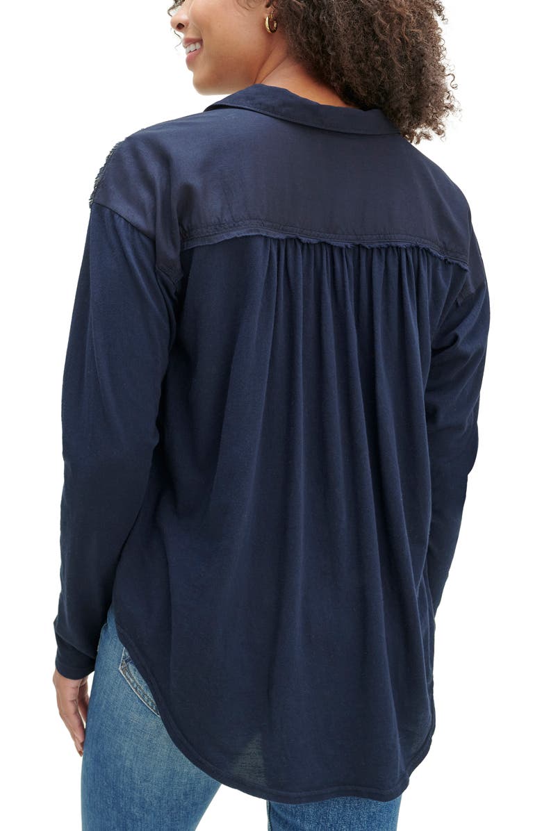 Splendid Paige Button-Up Shirt, Alternate, color, Navy