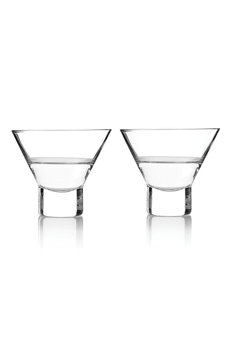 Raye Crystal Heavy Base Martini Glasses Set of 2, Alternate, color, WHITE