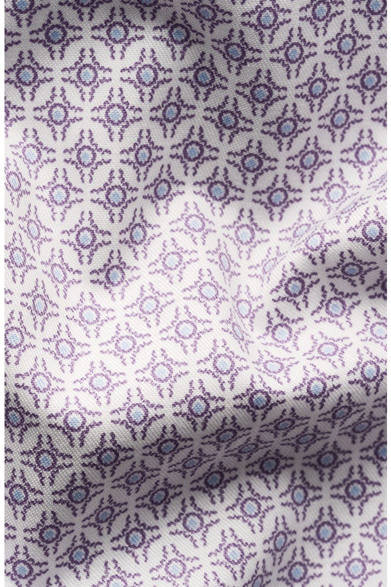 Slim Fit Geometric Print Cotton Dress Shirt, Alternate, color, LIGHT PURPLE