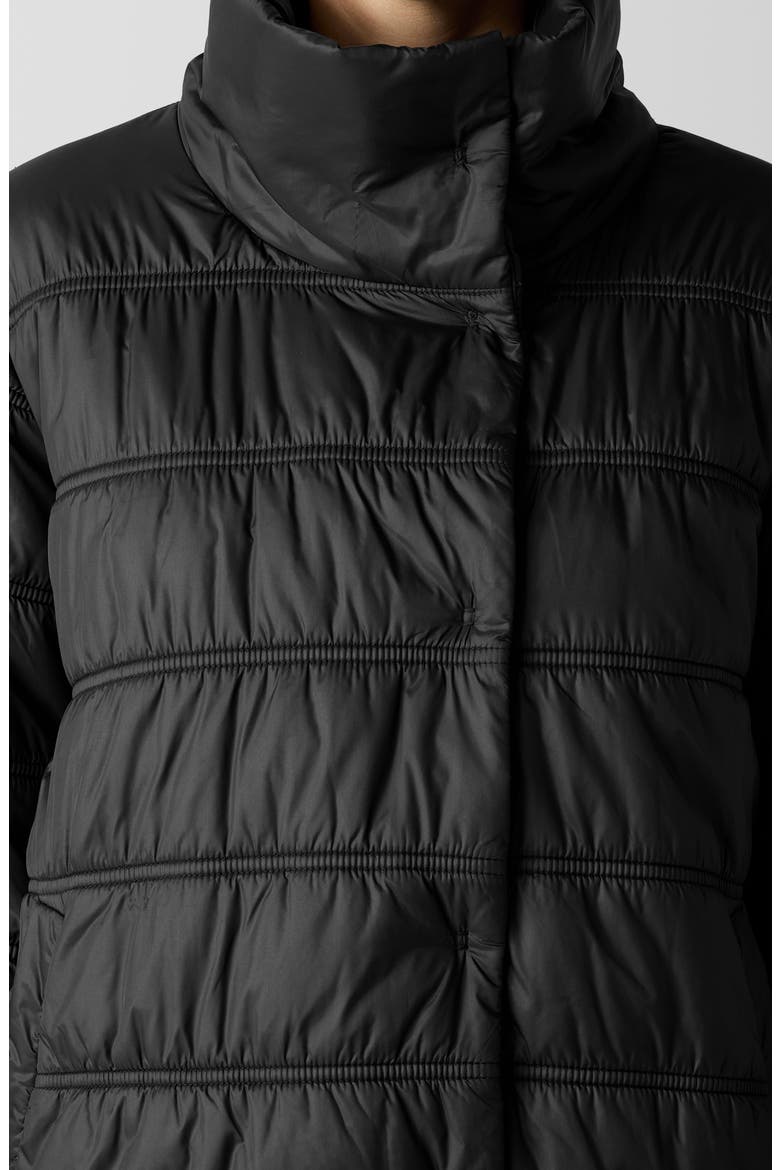 High Collar Puffer Coat, Alternate, color, BLACK