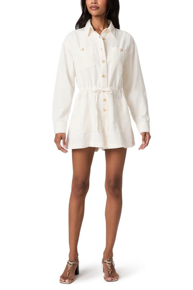 Madigan Shirt Romper, Main, color, TONAL ECRU