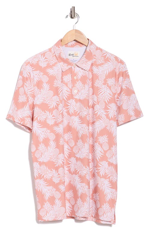 Reyn Spooner Pineapple Palm Polo In White