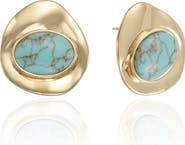 Ettika Synthetic Stone Stud Earrings
