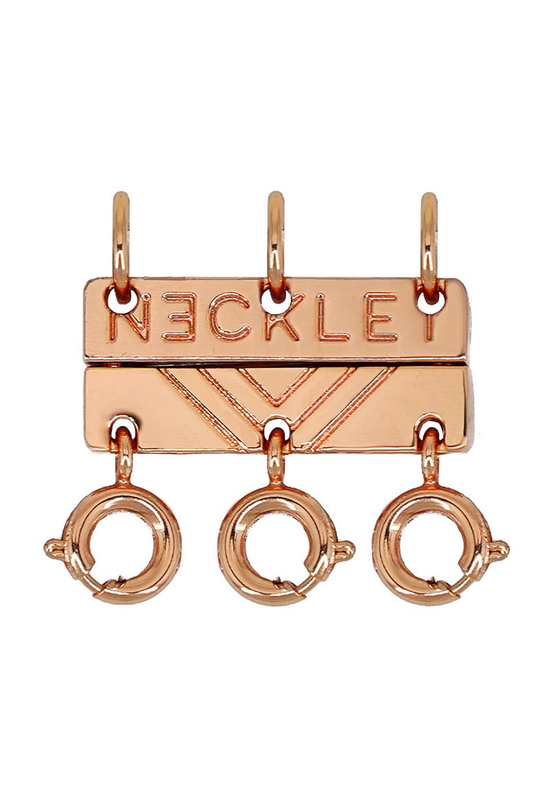 Triple Layering Clasp, Main, color, ROSE GOLD