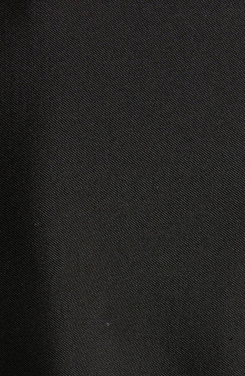 McQueen Peak Lapel Wool & Silk Long Coat, Alternate, color,