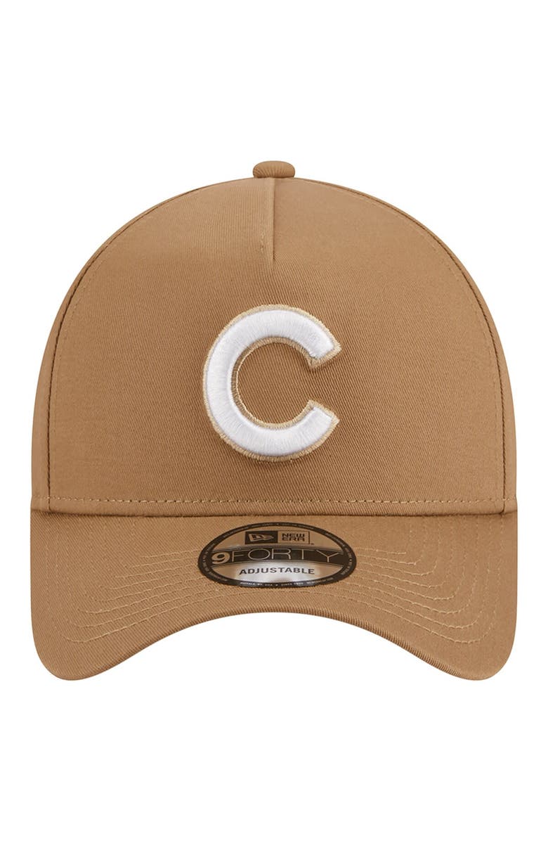 New Era Men's New Era Khaki Chicago Cubs A-Frame 9FORTY Adjustable Hat, Alternate, color, Khaki