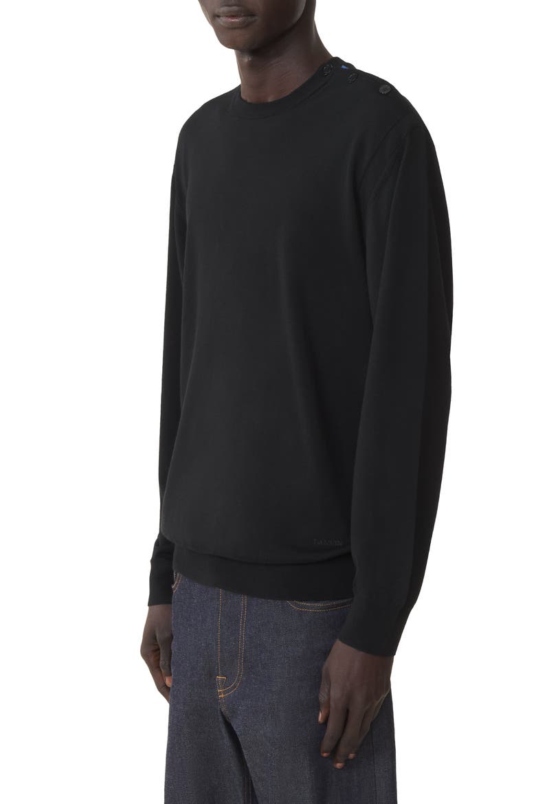 Classic Merino Wool Sweater, Alternate, color, Ebony