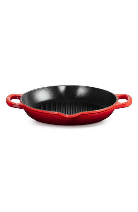 Signature Deep Round Enamel Cast Iron Grill Pan