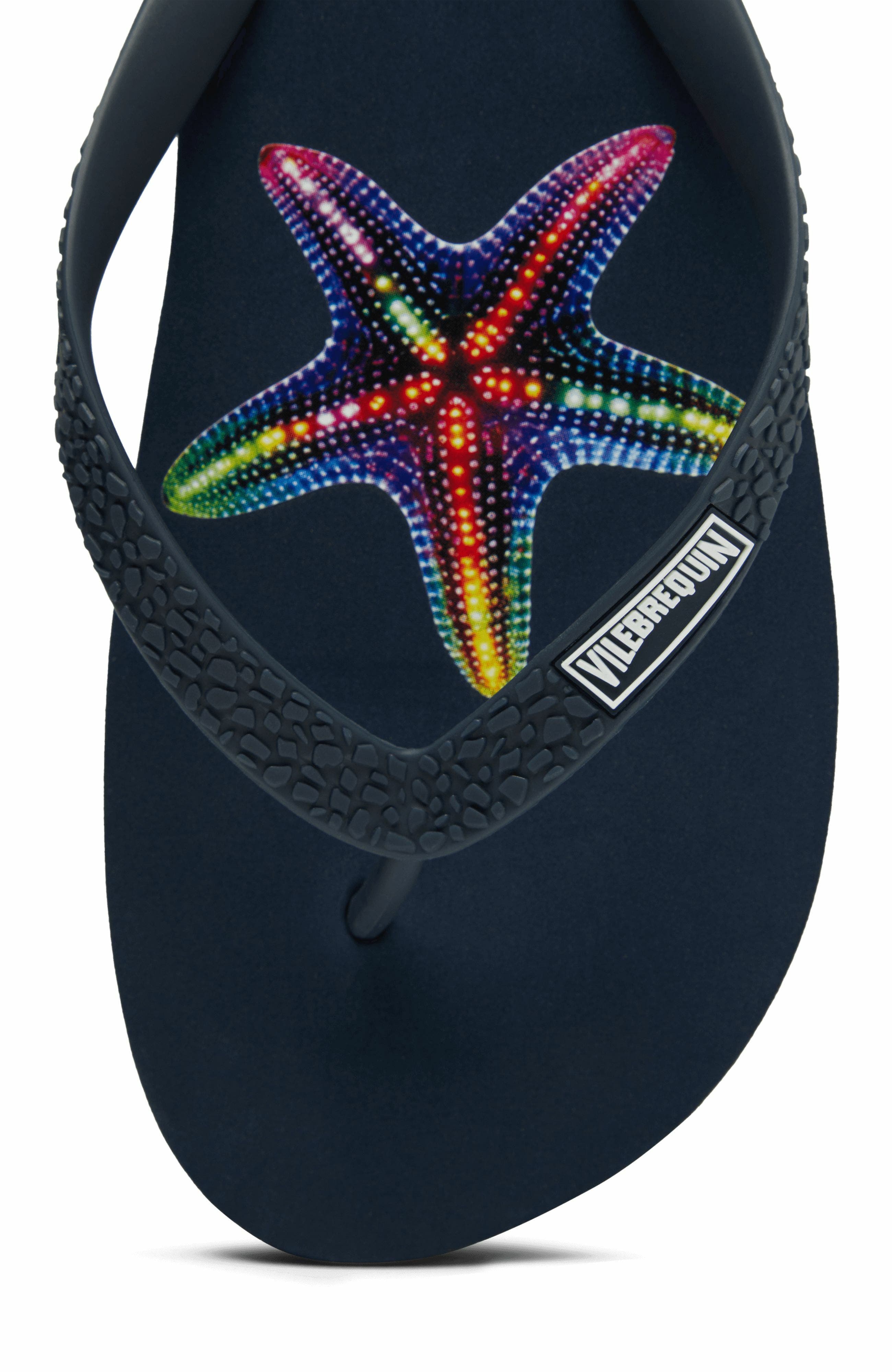 Vilebrequin Men's VBQ Line Flip Flops, Alternate, color, Bleu Marine