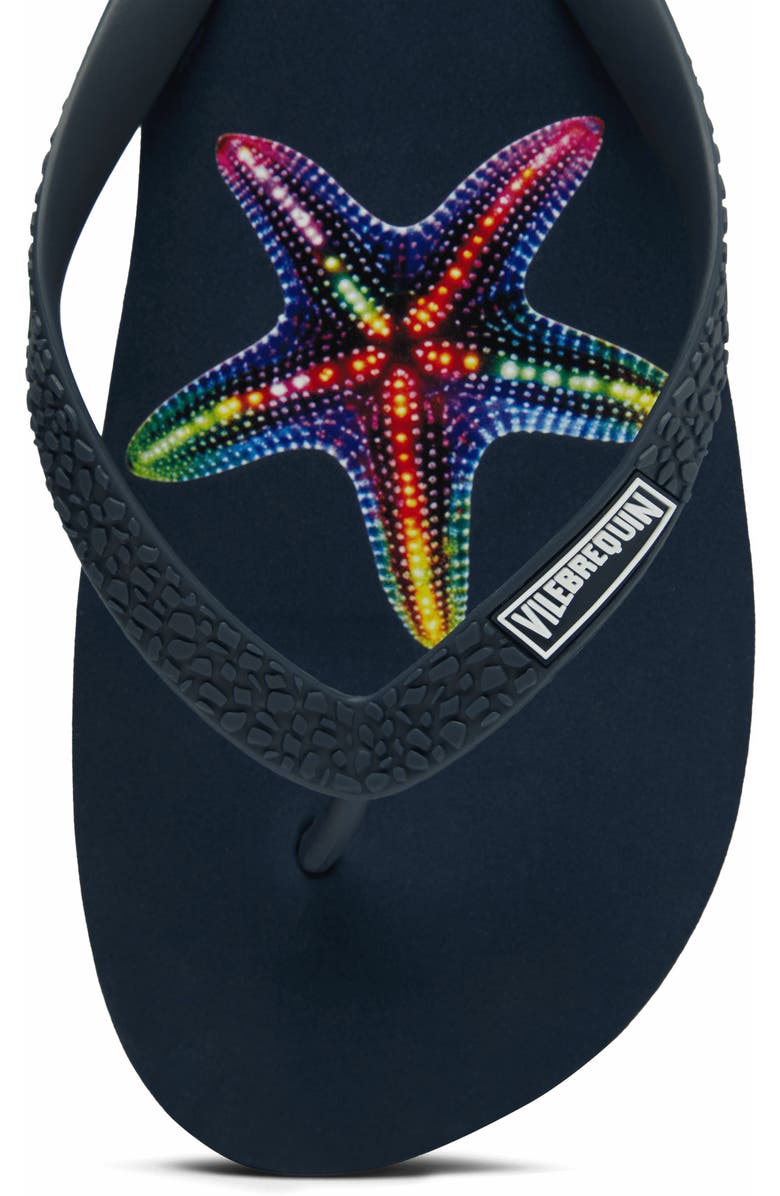 Vilebrequin Men's VBQ Line Flip Flops, Alternate, color, Bleu Marine