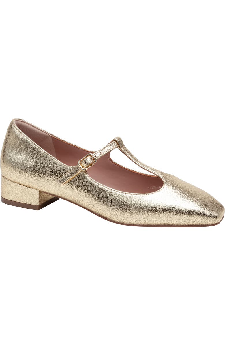 Linea Paolo Marcel T-Strap Pump, Main, color, Gold