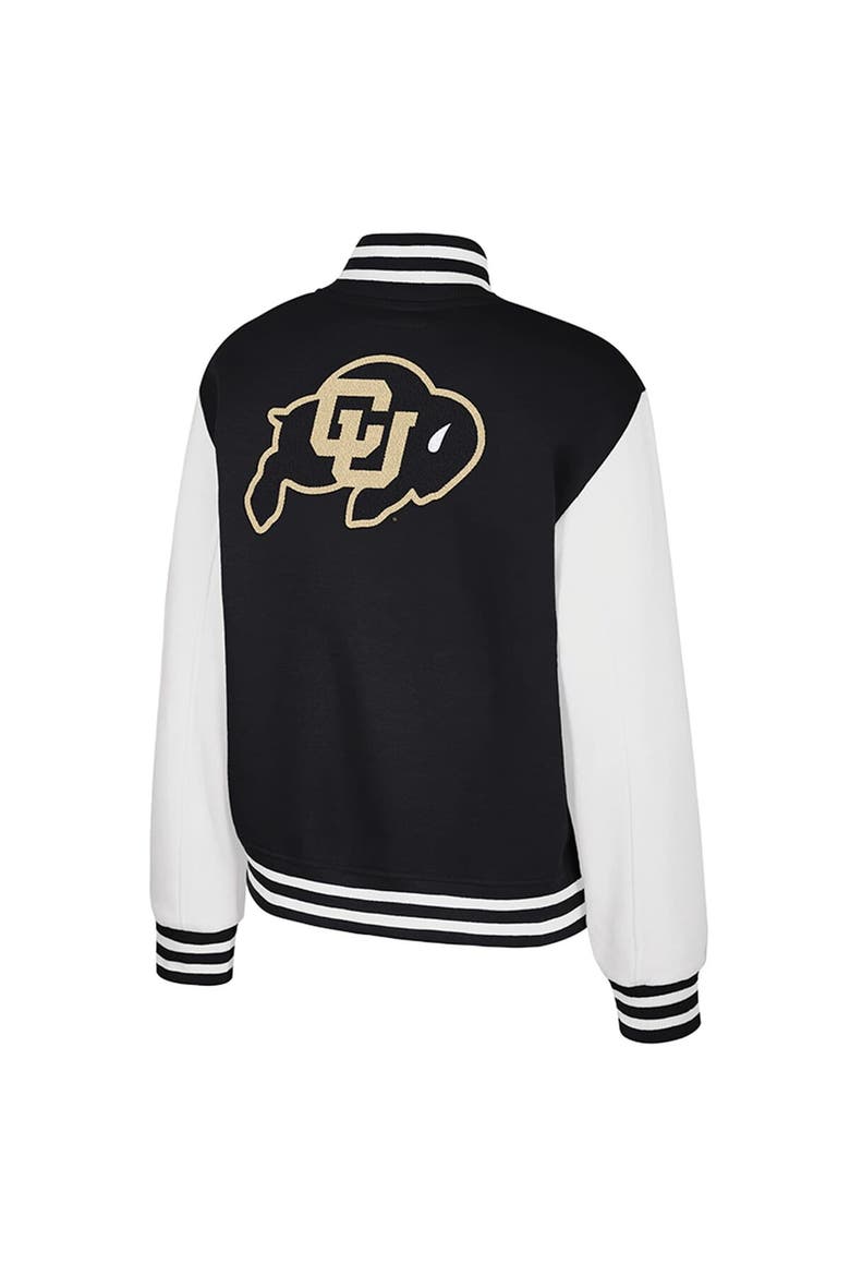 Women's Colosseum Black Colorado Buffaloes French Baguette Full Snap Fleece Jacket, Alternate, color, Black