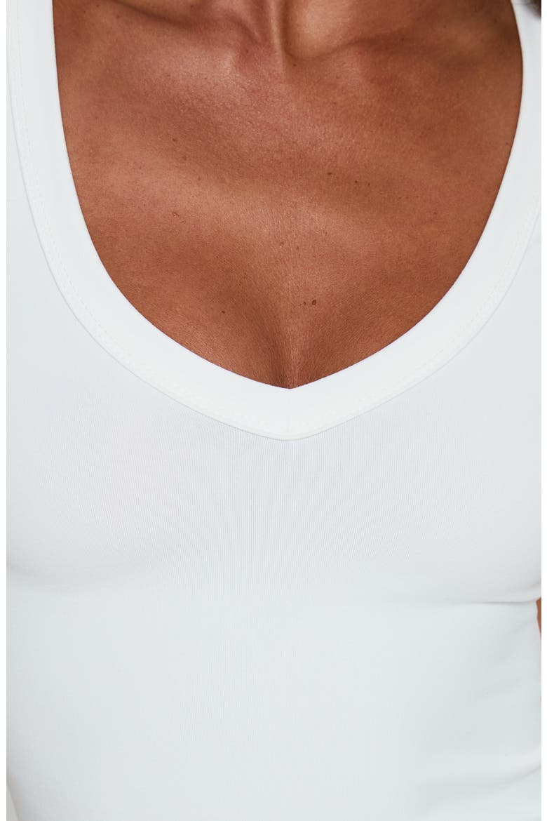 Daily Define Deep V-Neck T-Shirt, Alternate, color, WHITE