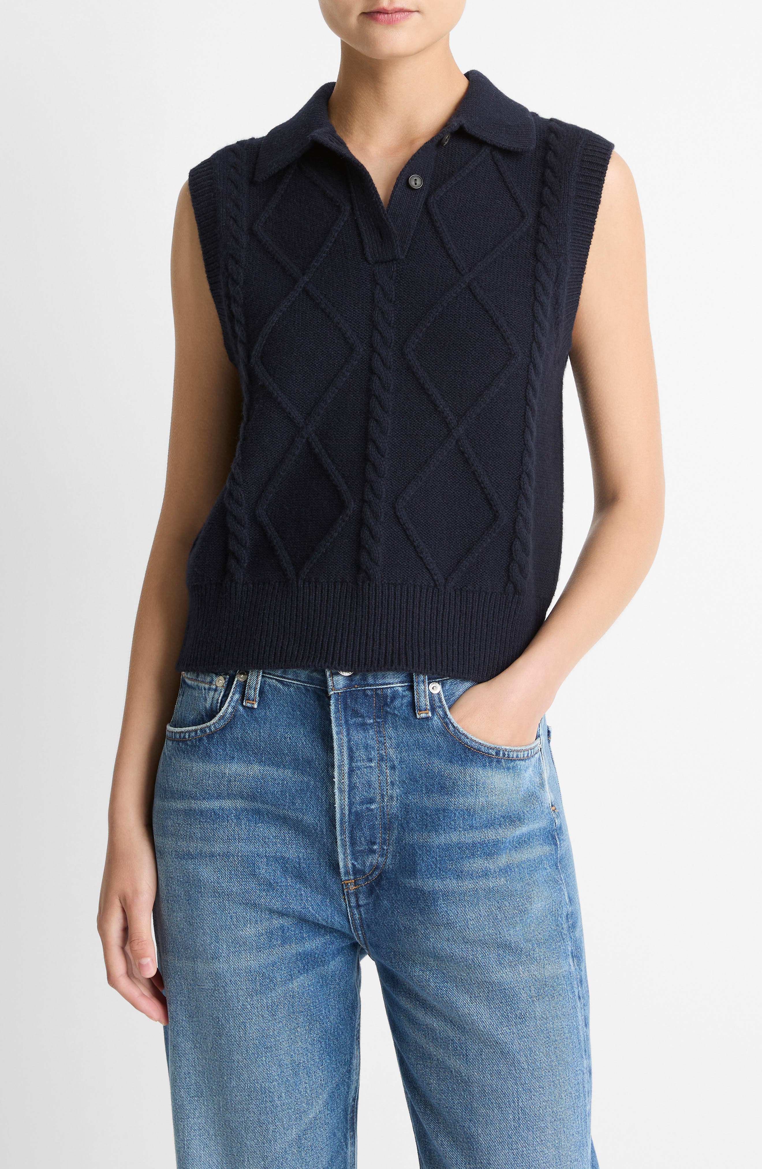 Polo Cable Sweater Vest - image 3