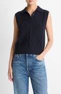 Vince Polo Cable Sweater Vest