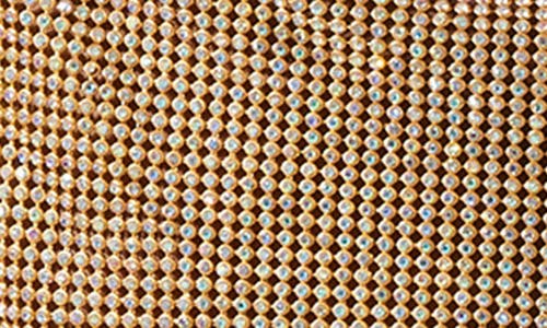 Astr The Label Mika Rhinestone Metallic Mesh Top In Neutral