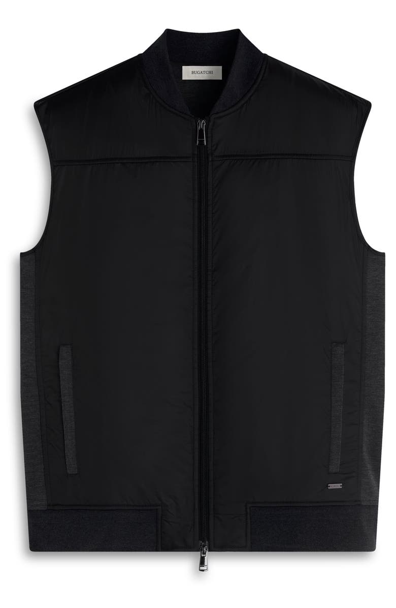 Bugatchi Soft Touch Knit Vest, Alternate, color, Black