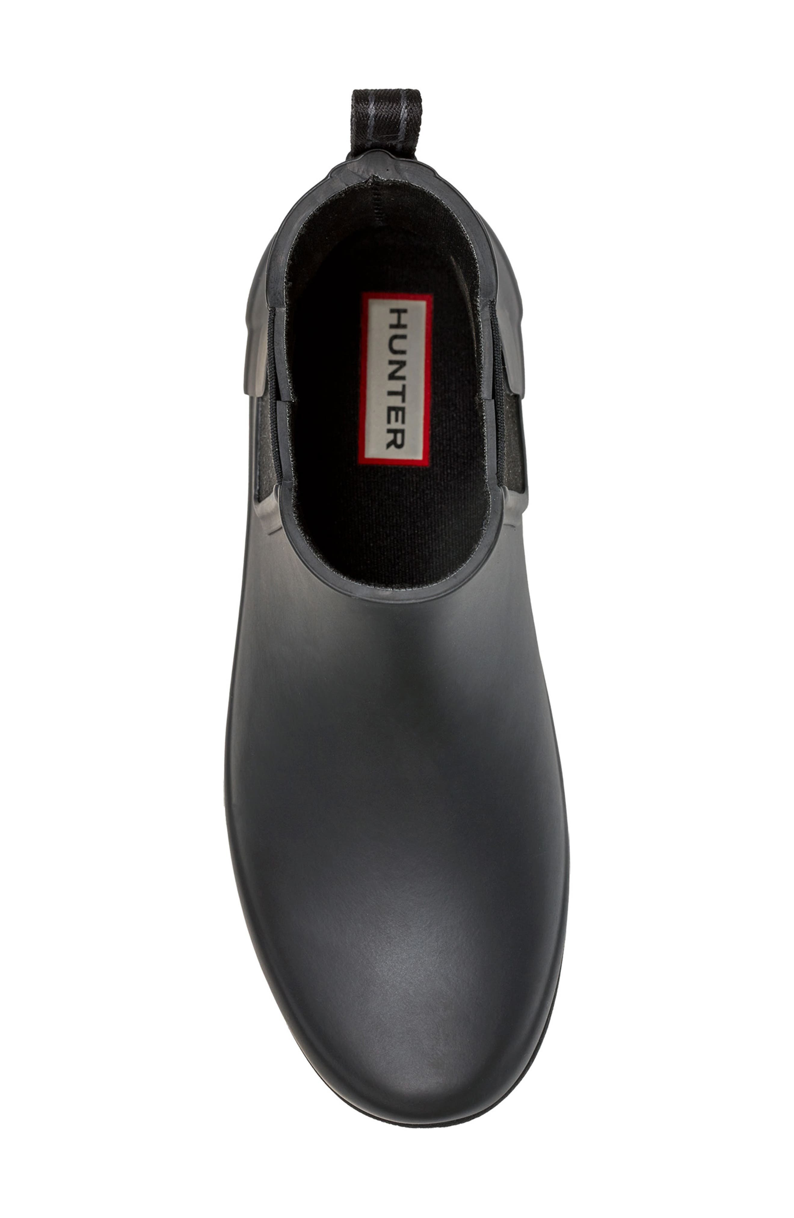 Hunter Refined Waterproof Chelsea Boot, Alternate, color, Black