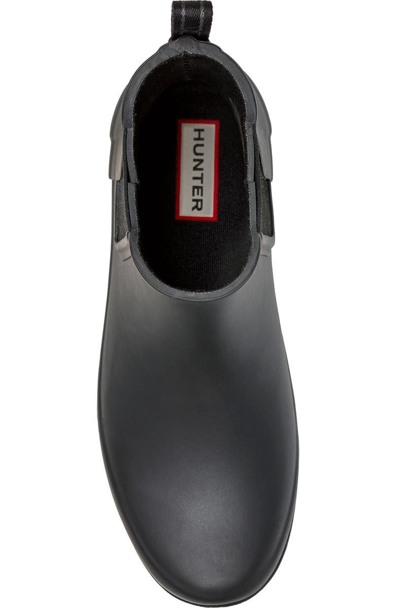 Hunter Refined Waterproof Chelsea Boot, Alternate, color, Black