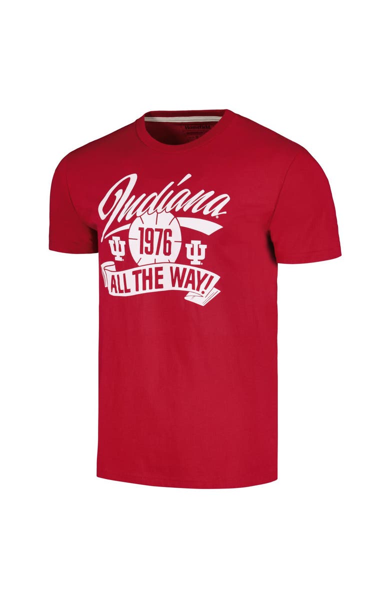 HOMEFIELD Men's Homefield Crimson Indiana Hoosiers "All the Way!" T-Shirt, Alternate, color, Crimson