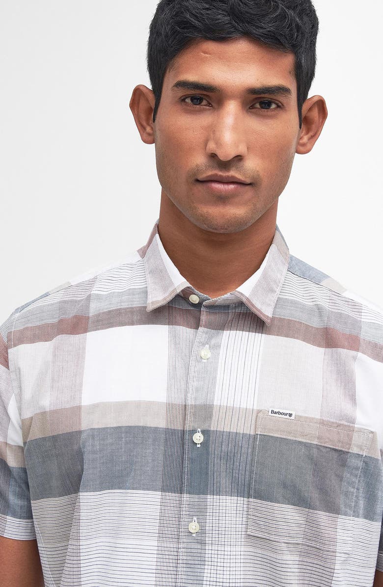 Barbour Hurlford Regular Fit Plaid Short Sleeve Button-Up Shirt, Alternate, color, 