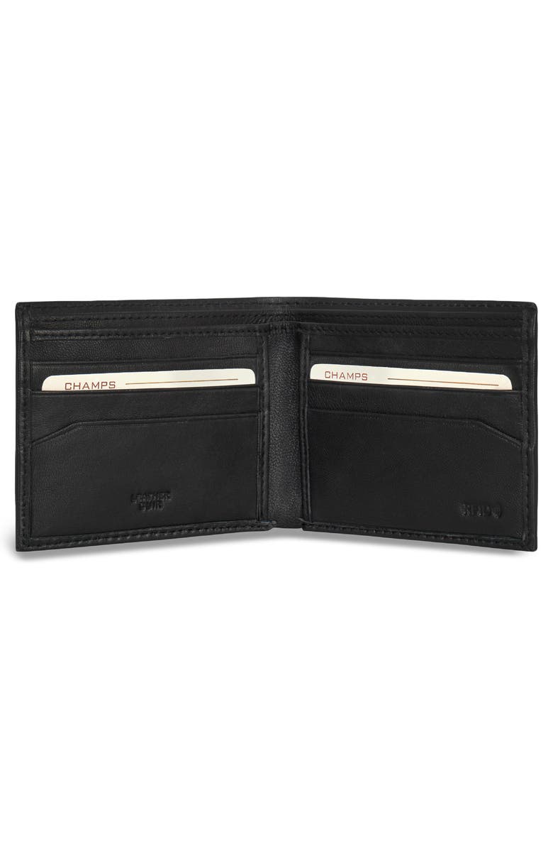 CHAMPS Classic Leather Bifold Wallet, Alternate, color, Black