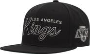Mitchell & Ness Men's Mitchell & Ness Black Los Angeles Kings Core Team Script 2.0 Snapback Hat