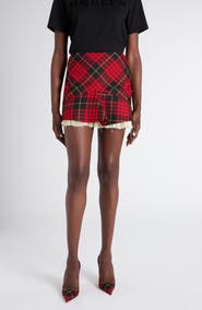 McQueen Kickback Tartan Miniskirt