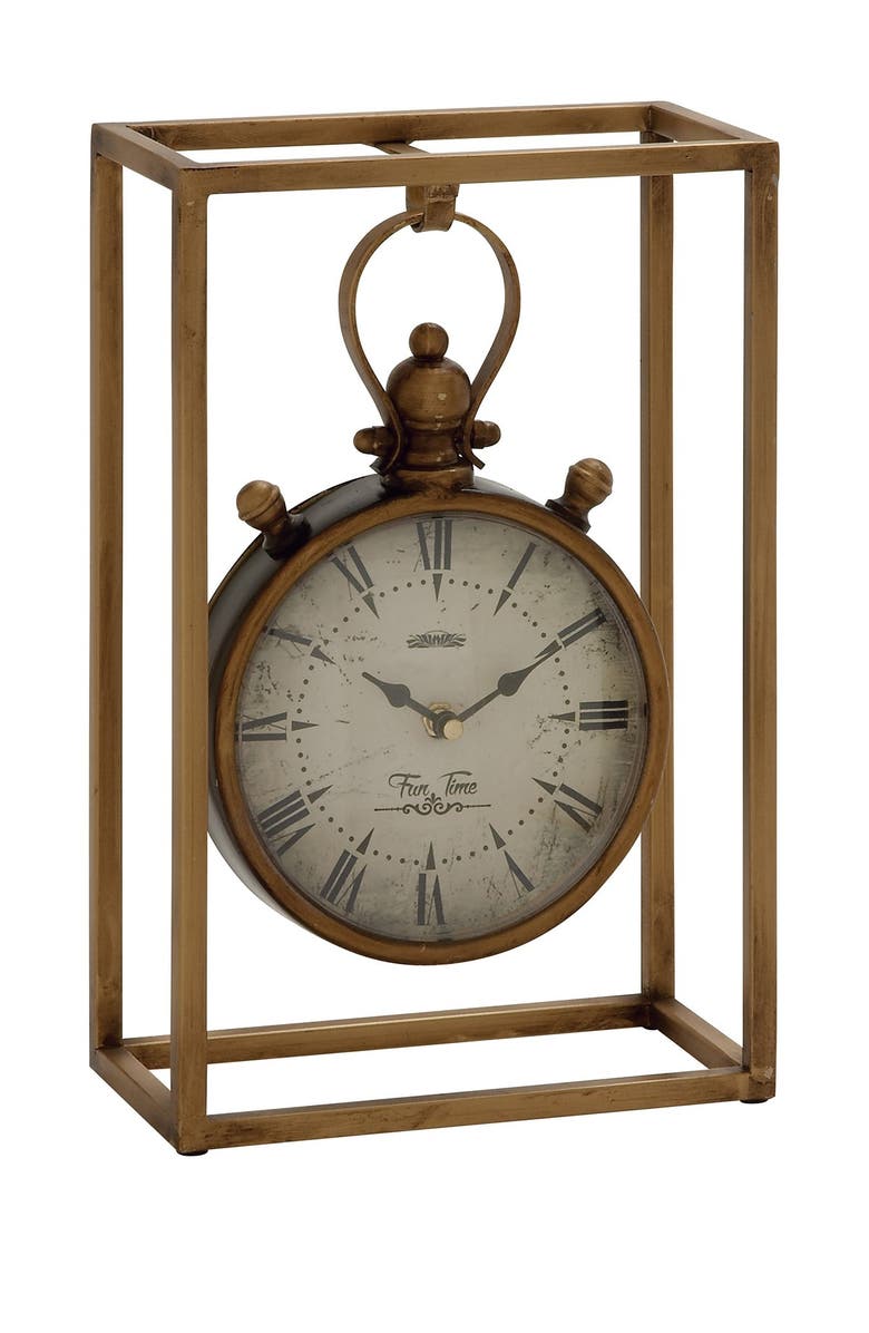 SONOMA SAGE HOME Bronze Metal Standing Stopwatch Clock, Main, color,