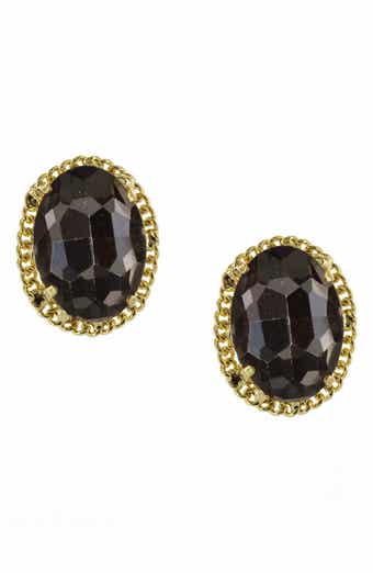 Framed in Chains Crystal Stud Earrings