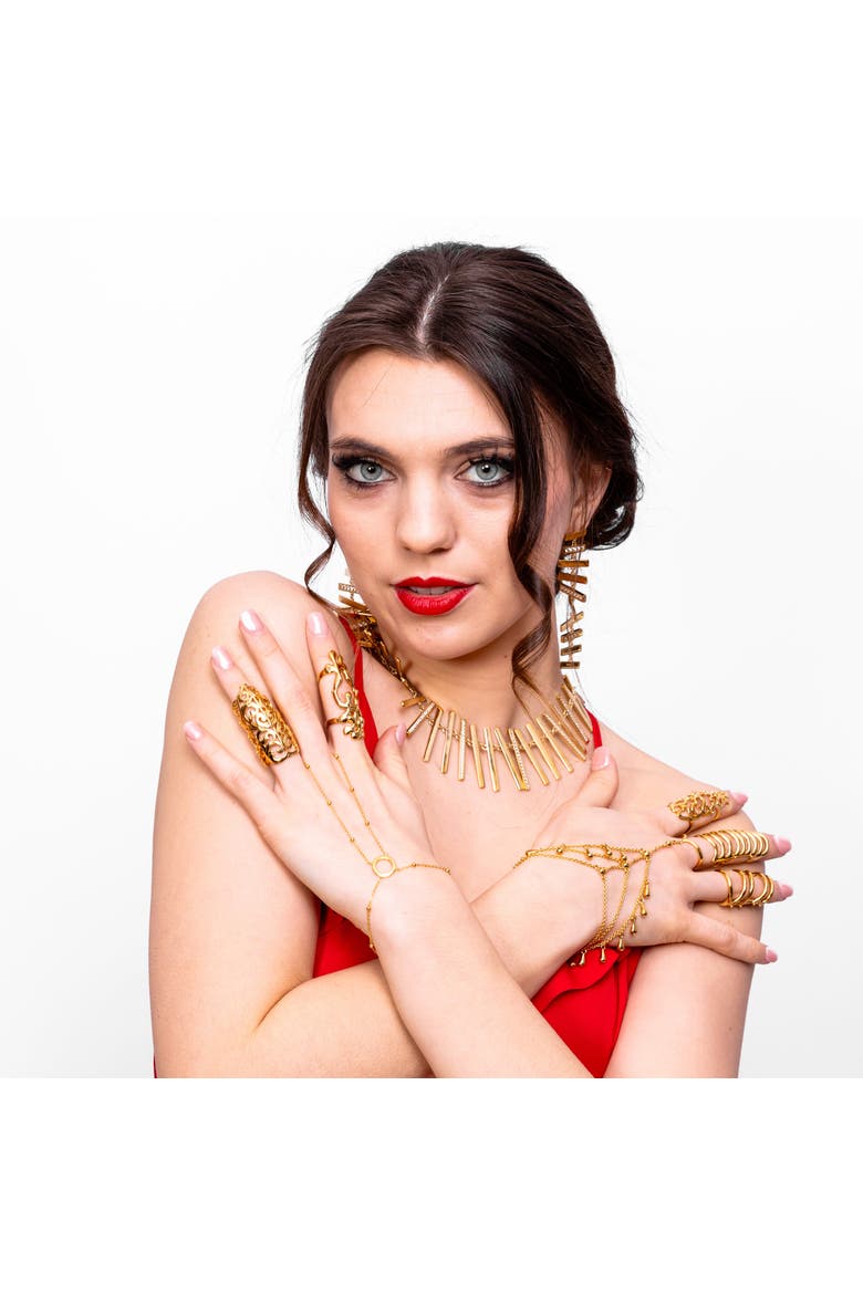 Waterfall Armour Ring in Gold Vermeil, Alternate, color, Gold Vermeil