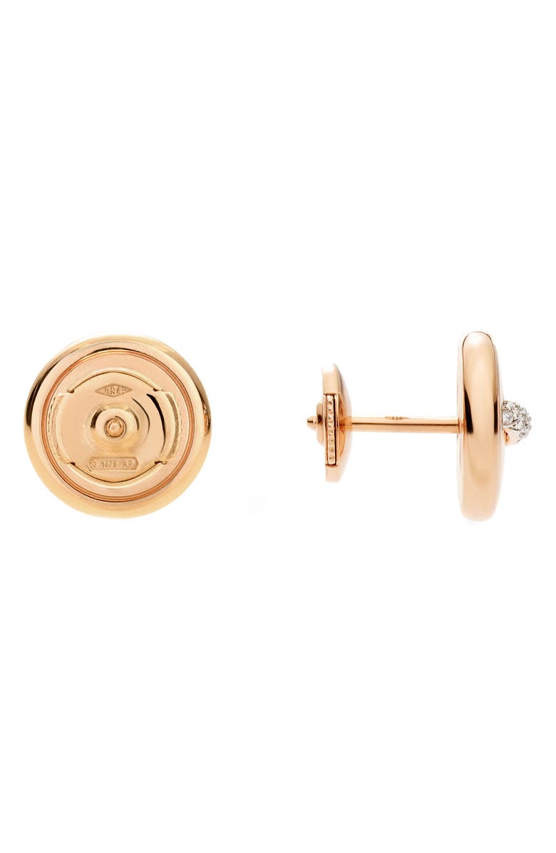 Pomellato Pom Pom Dot Ring Stud Earrings, Alternate, color, Rose Gold