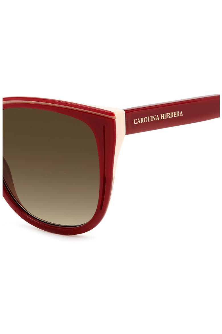 53mm Square Gradient Sunglasses, Alternate, color, BURGUNDY BEIGE