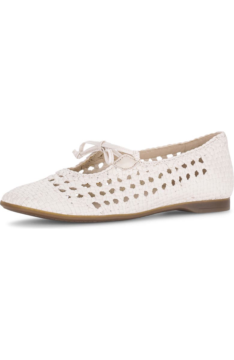 Gabor Woven Ballet Flat, Main, color, Creme